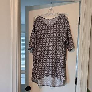 Gray Patterned Women's Top